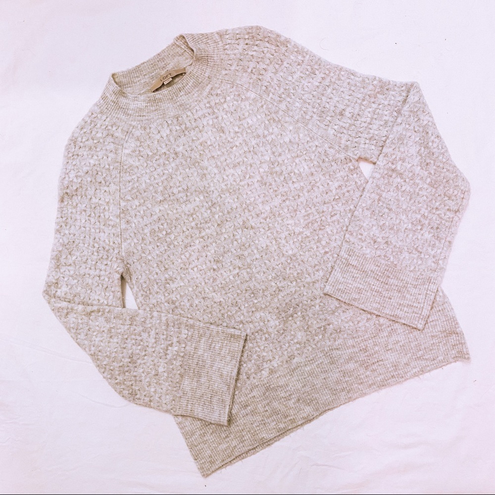Grey LOFT wide sleeve High neck Sweater